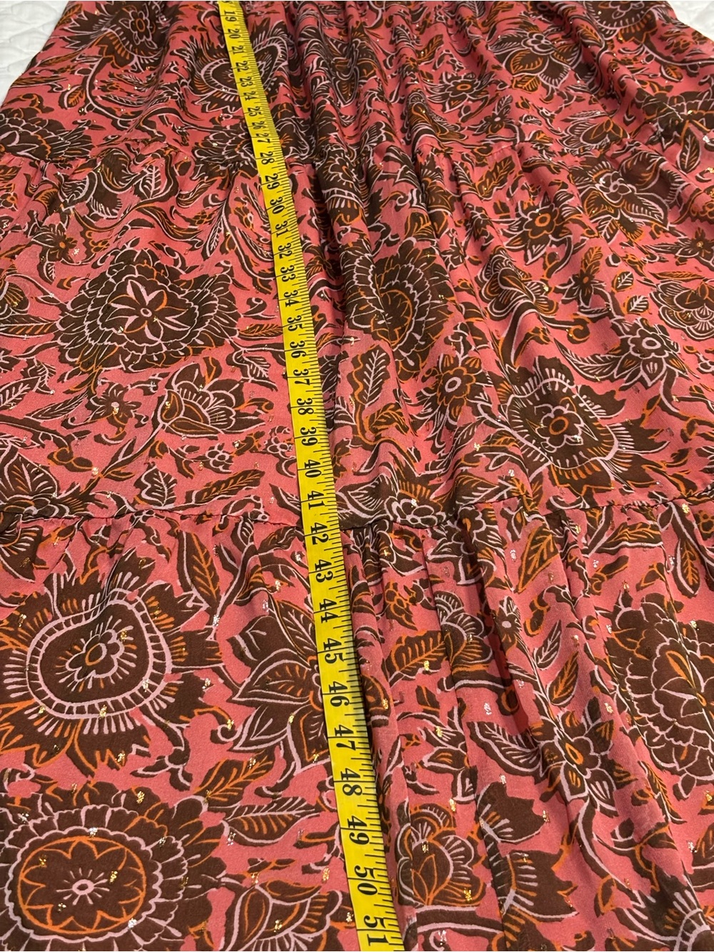 EUC Boden Paisley Tiered Smocked Maxi Dress with pockets Size 16/18 - Picture 10 of 13